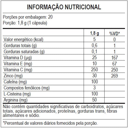 Ultra Imune Energia 20 Cápsulas Softgel