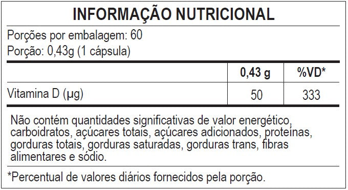 Vitamina D 2000UI 60 Cápsulas Softgel