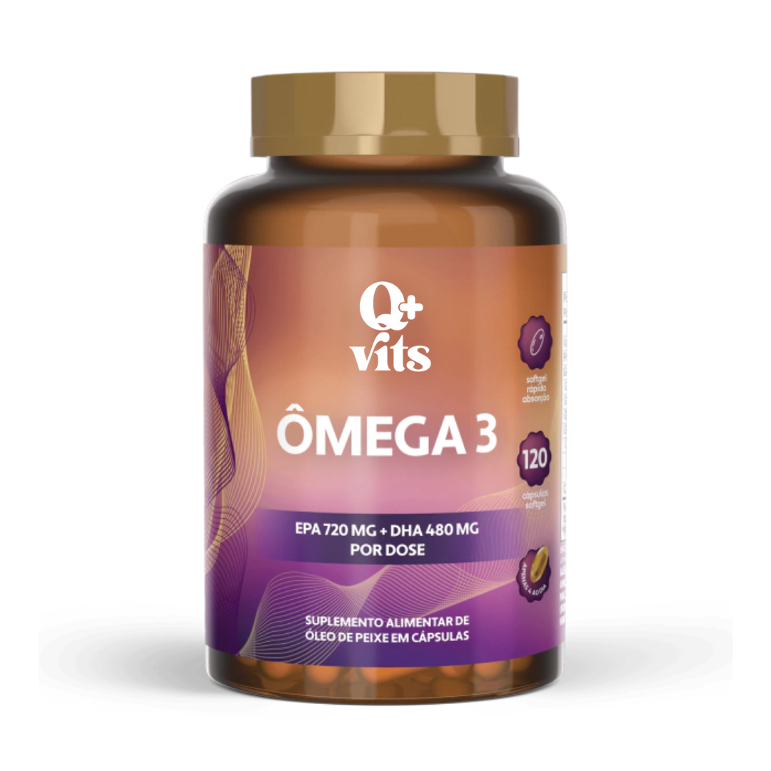 Ômega 3 1000mg Concentrado EPA 720mg DHA 480mg 120 Cápsulas Softgel