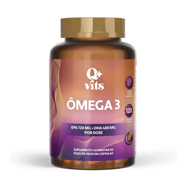 Ômega 3 1000mg Concentrado EPA 720mg DHA 480mg 120 Cápsulas Softgel