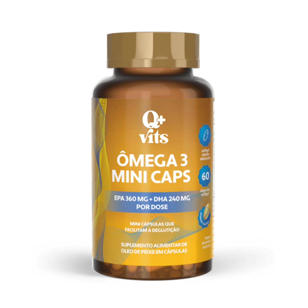 Ômega 3 DHA 360mg EPA 240mg 60 Mini Caps Softgel