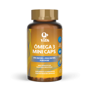 Ômega 3 DHA 360mg EPA 240mg 60 Mini Caps Softgel